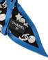 Chanel CC Star Print Hair Scrunchie, &pound;220, Accessories, Black/Blue, Silk, Other view